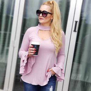 Lovely in Lavender Choker Top